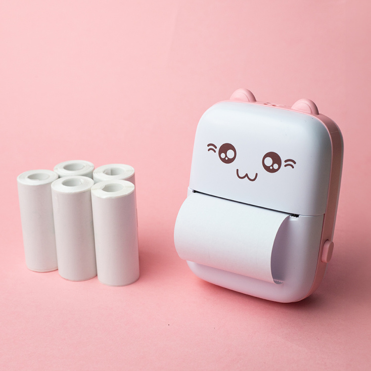 Maxlife MXTP-100 Thermische Printer - Draagbare Miniprinter met Bluetooth, Roze 