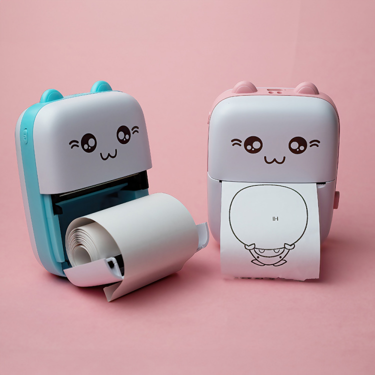 Maxlife MXTP-100 Thermische Printer - Draagbare Miniprinter met Bluetooth, Roze 