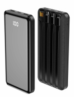 Forever TB-411 Powerbank met kabels, 10 000 mAh Forever TB-411 Powerbank met kabels, 10 000 mAh