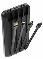 Forever TB-411 Powerbank met kabels, 10 000 mAh Forever TB-411 Powerbank met kabels, 10 000 mAh