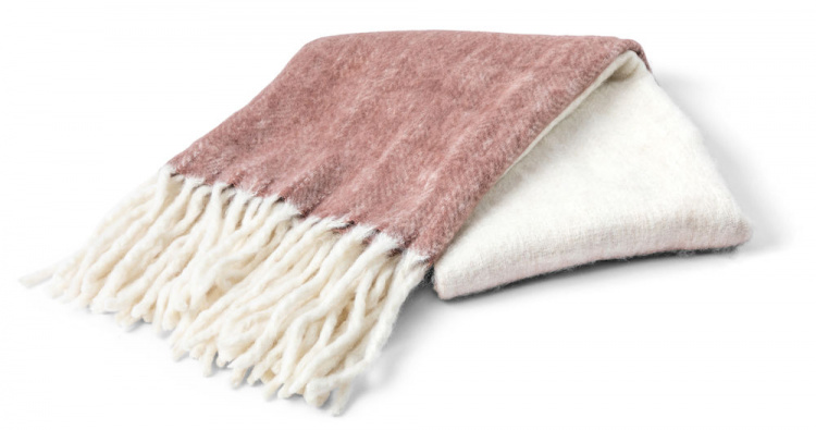 Kosta Linnewäfveri Ullpläd, Vinröd