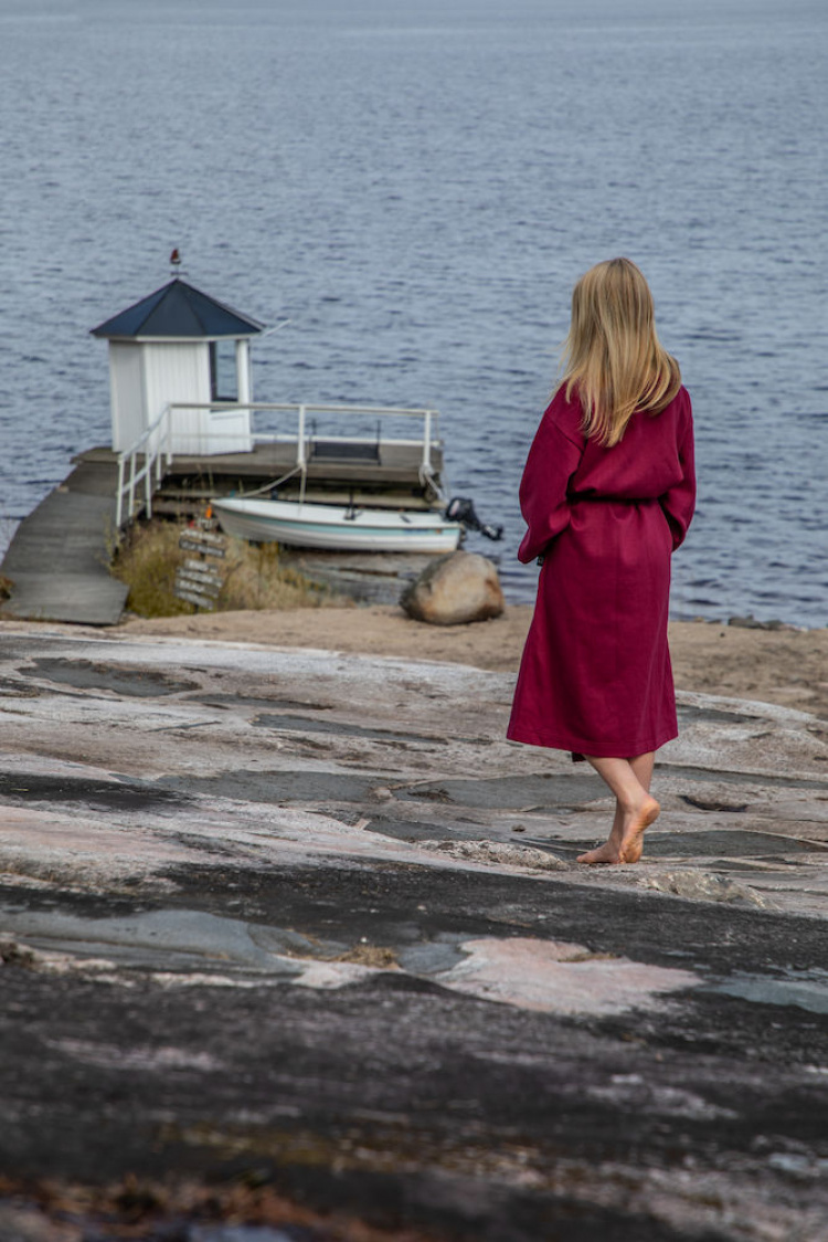 Kosta Linnewäfveri Badrock College, Vinröd, XXL