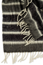 Kosta Linneväfveri Ullpläd Rand, Mörkgrå