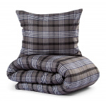 Lord Nelson Bäddset Skaveröd Garnfärgad Flanell Återvunnen 150x210cm, Marinblå