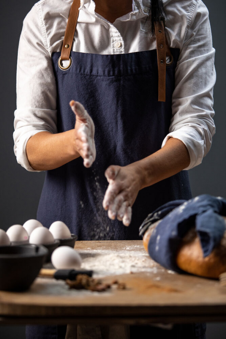 Kosta Linnewäfveri Schort, marineblauw
