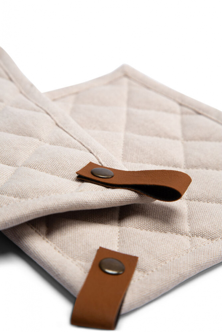 Kosta Linneväfveri Pannenlappen 2-pak, Zand