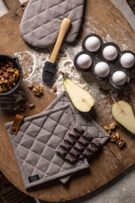 Kosta Linneväfveri Pannenlappen 2-pak, Zand