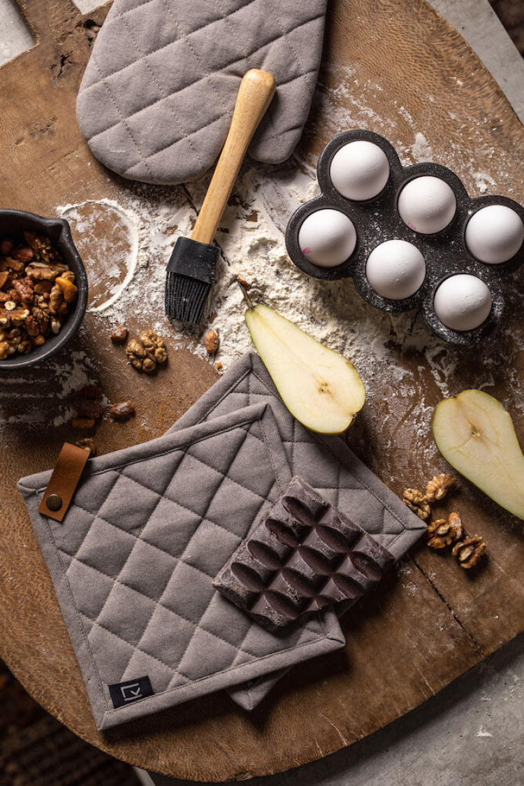 Kosta Linneväfveri Pannenlappen 2-pak, Zand