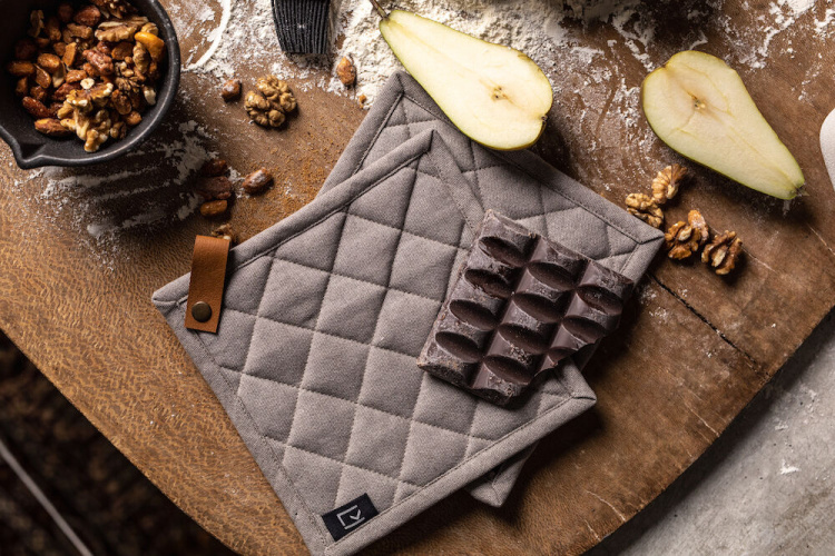 Kosta Linneväfveri Grytlappar 2-pack, Grå