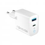 Forever TC-06-20AC PD QC wandoplader 1x USB-C 1x USB 20W Forever TC-06-20AC PD QC wandoplader 1x USB-C 1x USB 20W