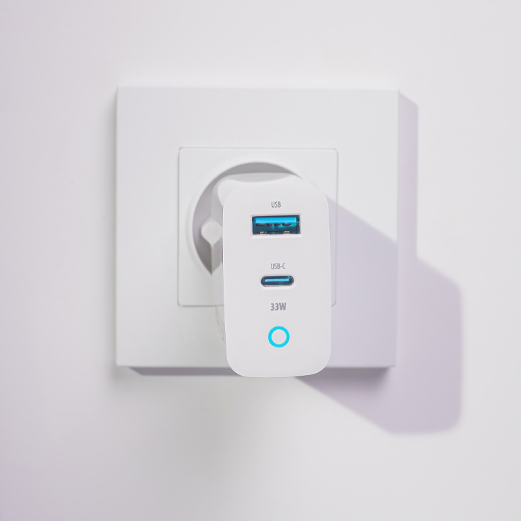 Forever TC-06-33AC PD QC wandoplader 1x USB-C 1x USB 33W