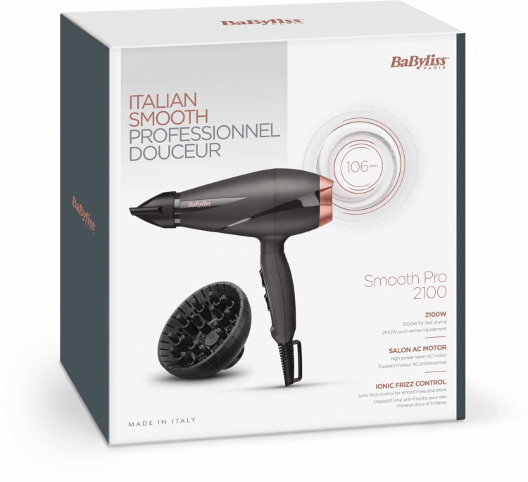Babyliss Smooth Pro 2100 haardroger die salonresultaten levert Babyliss Smooth Pro 2100 haardroger die salonresultaten levert