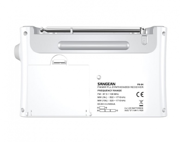 Sangean PR-D4 Bärbar radio med 170 h batteritid
