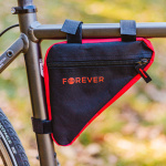 Forever Outdoor Fietstas voor fietsframe, zwart/rood