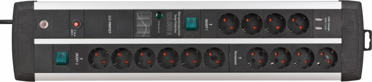 Brennenstuhl Grenuttag för Gaming, 14-vägar