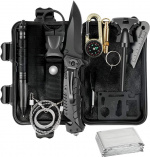 Överlevnadskit i 10 delar - Svart