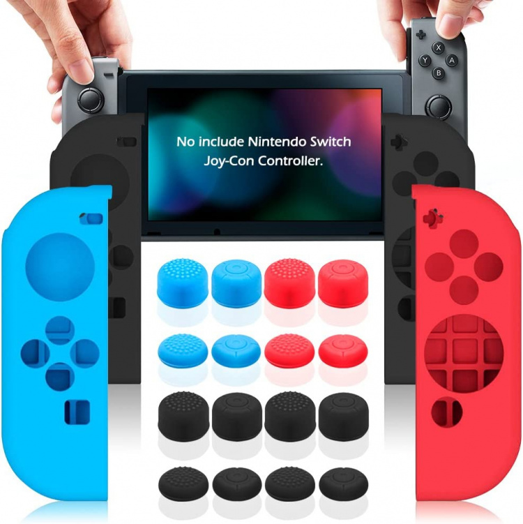 Siliconen hoes en grip voor Joy-Con, 2-pack Siliconen hoes en grip voor Joy-Con, 2-pack