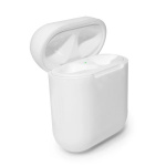 Zacht siliconen hoesje voor Apple Airpods, Wit/Transparant