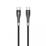 Forever Stijlvolle kabel USB-C - USB-C 1,0 m 60W zwart Forever Stijlvolle kabel USB-C - USB-C 1,0 m 60W zwart