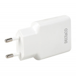 DELTACO USB-C väggladdare 45 W, 2x USB-C PD, slimmad storlek, total effekt 45 W DELTACO USB-C väggladdare 45 W, 2x USB-C PD, slimmad storlek, total effekt 45 W
