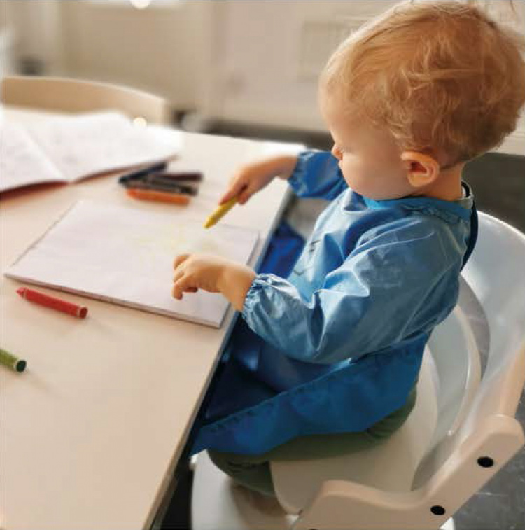 Practical Slabbetje met lange mouwen, Roze