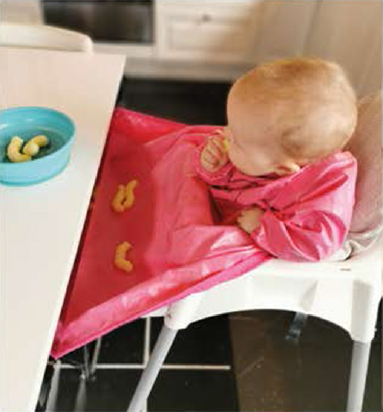 Practical Slabbetje met lange mouwen, Roze