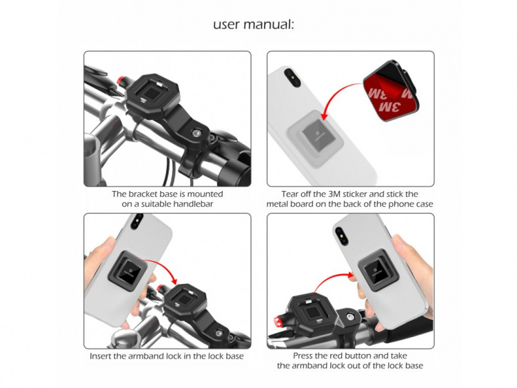 Swissten Mobiele telefoonhouder voor fiets Swissten Mobiele telefoonhouder voor fiets