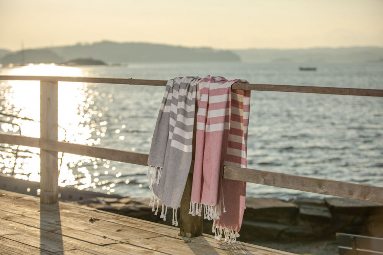 Lord Nelson Victory Hamam Morhult Badlakan, Grå, 90x150 cm