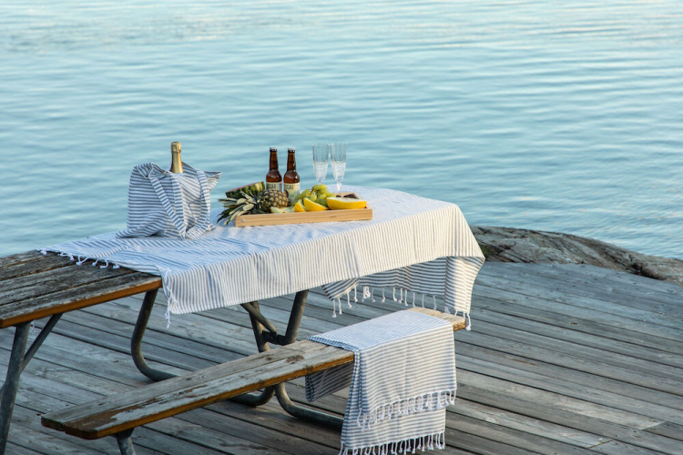 Lord Nelson Victory Medbo Tygpåse, Blå, 41x38 cm Lord Nelson Victory Medbo Tygpåse, Blå, 41x38 cm