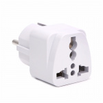 Reisadapter, VK naar Zweden (EU), Wit Reisadapter, VK naar Zweden (EU), Wit