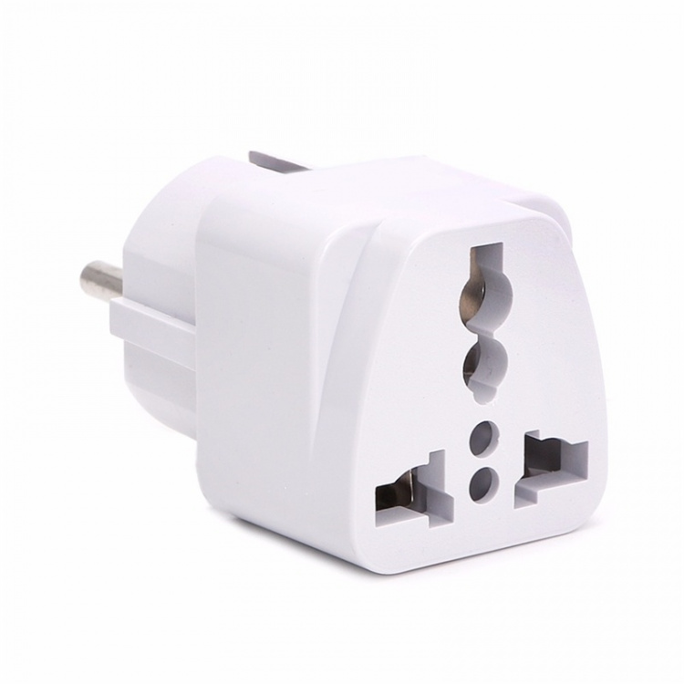 Reisadapter, VK naar Zweden (EU), Wit Reisadapter, VK naar Zweden (EU), Wit