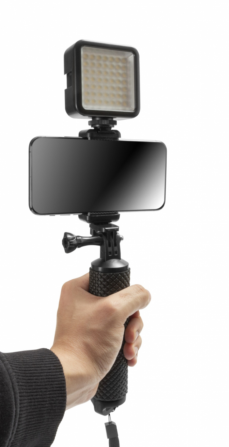 GADGETMONSTER Vlogging Stick met LED-lampje
