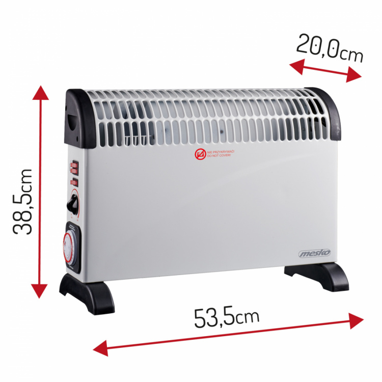 Mesko MS 7741w Convector heater with timer and Turbo fan
