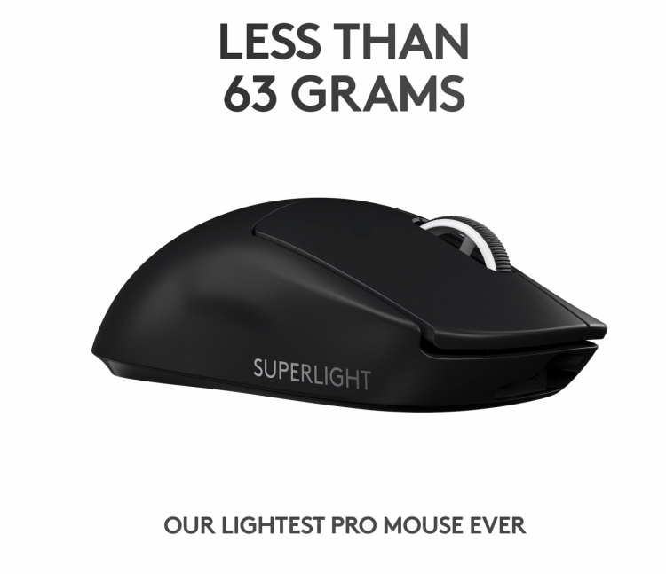 Logitech PRO X SUPERLIGHT Draadloze Gaming Muis, Zwart Logitech PRO X SUPERLIGHT Draadloze Gaming Muis, Zwart