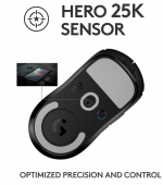 Logitech PRO X SUPERLIGHT Draadloze Gaming Muis, Zwart Logitech PRO X SUPERLIGHT Draadloze Gaming Muis, Zwart