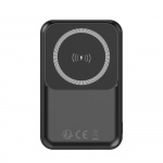 Forever MATB-100 Powerbank met draadloos opladen, PD QC 22,5W 10000 mAh, zwart