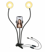 United VBL2177 Dubbele Ringlamp met Mobiele Houder United VBL2177 Dubbele Ringlamp met Mobiele Houder