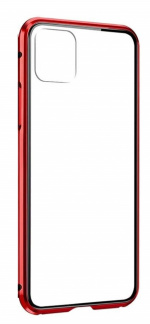 Mobielhoesje voor iPhone 11 Pro Max, Rood/Transparant