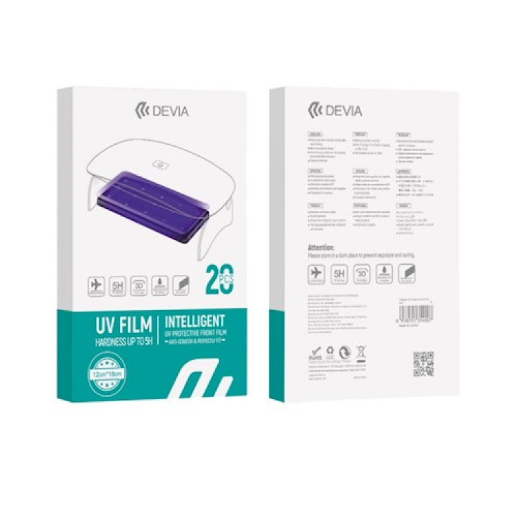 Devia Smartphone UV-folie set, 20st 5H