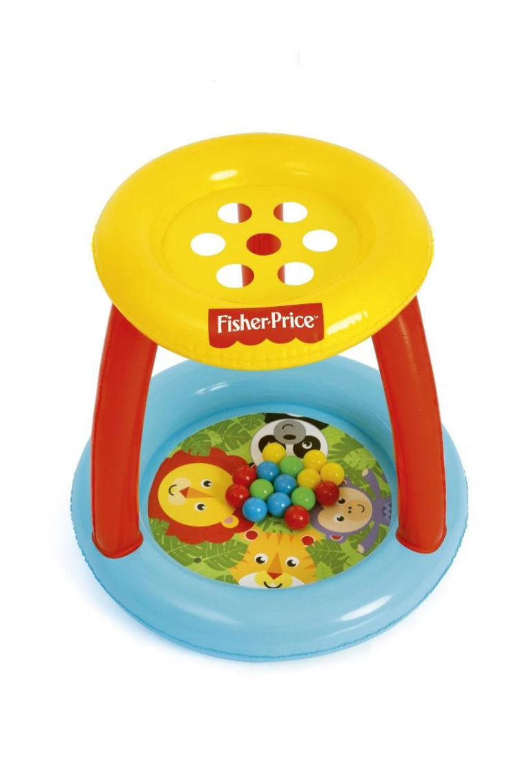 Bestway Fisher Price Opblaasbaar kinderzwembad / Ballenbak met dierenthema