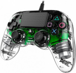 Nacon Wired illuminated Compact kontroll, Grön LED (PS4/PC)
