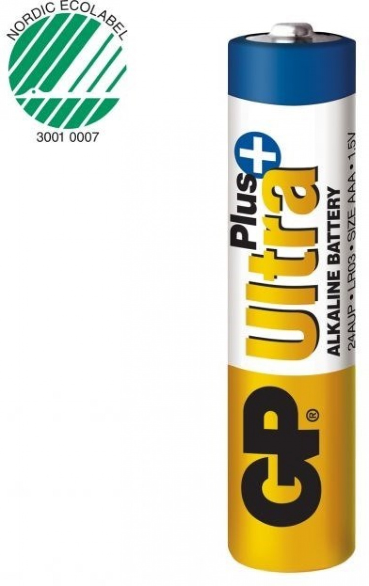 GP Ultra Plus Alkaline AAA-batterij, 24AUP/LR03, 4 stuks GP Ultra Plus Alkaline AAA-batterij, 24AUP/LR03, 4 stuks