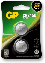 GP Knoopcel Lithium CR2450, 2-pak GP Knoopcel Lithium CR2450, 2-pak
