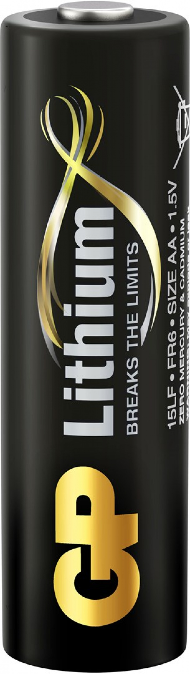 GP AA lithiumbatterij 1,5V, 15LF-2U4, 4-pak 