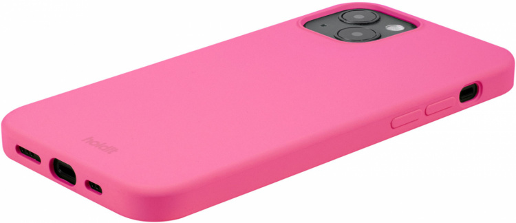 Holdit Siliconen hoesje helder roze, iPhone 14 Plus