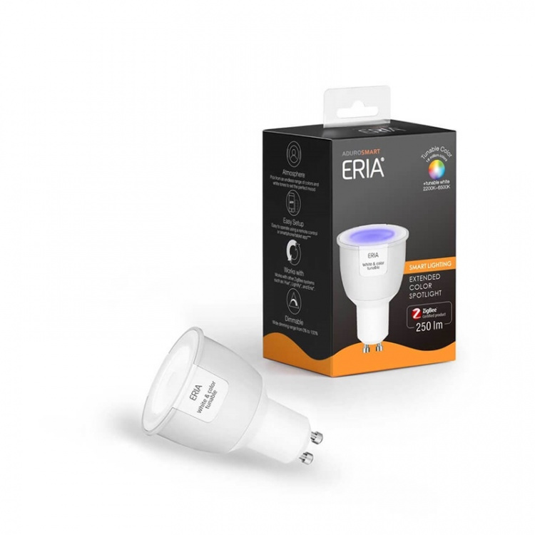 ADUROSMART ZigBee GU10 RGB Spot 16 million colours, 2200-6500k ADUROSMART ZigBee GU10 RGB Spot 16 million colours, 2200-6500k
