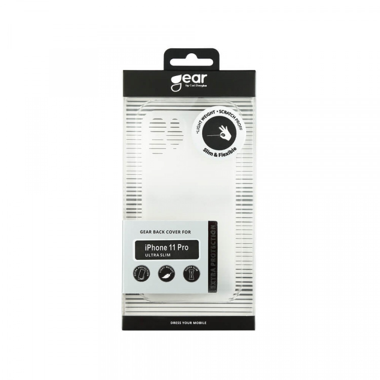 GEAR Mobile Cover Ultraslim White Semitransparent iPhone 11 PRO GEAR Mobile Cover Ultraslim White Semitransparent iPhone 11 PRO