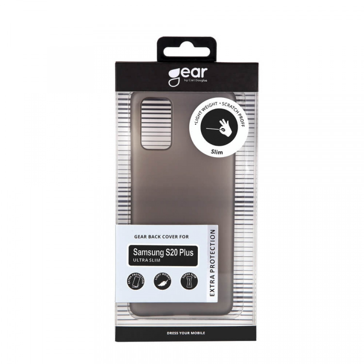 GEAR Mobile Cover Ultraslim Black Semitransparent Samsung Galaxy S20 Plus