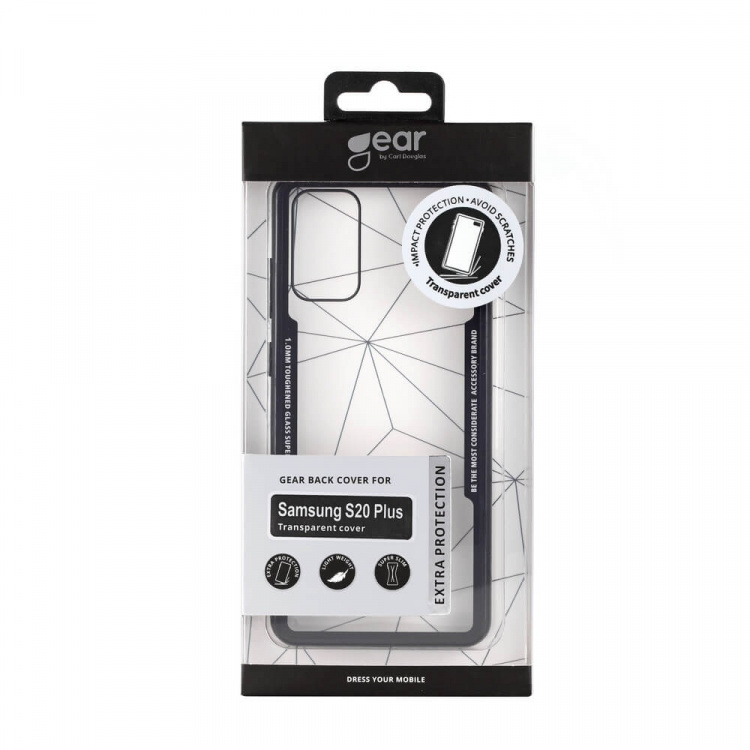 GEAR Mobile Cover Tempered Glass Black Samsung Galaxy S20 Plus GEAR Mobile Cover Tempered Glass Black Samsung Galaxy S20 Plus