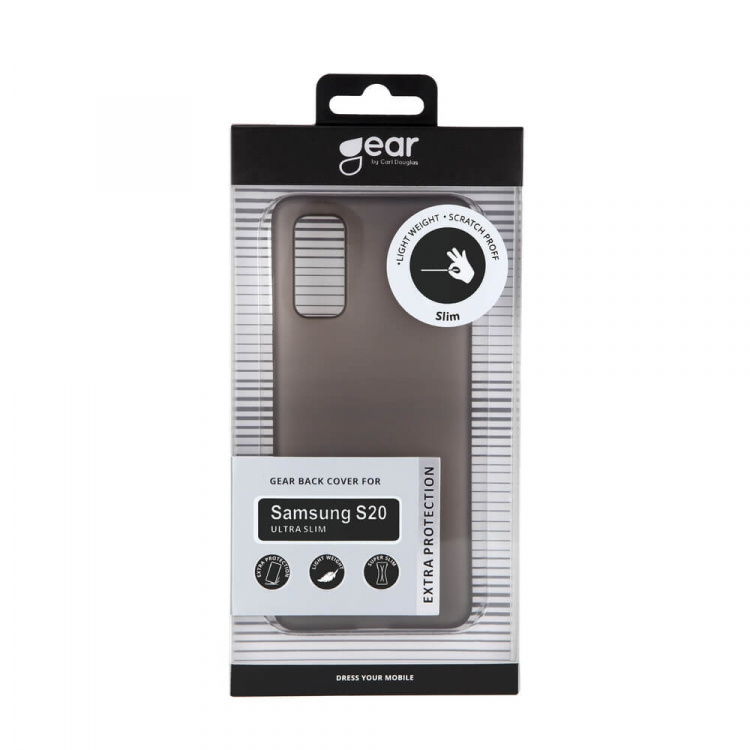 GEAR Mobile Cover Ultraslim Black Semitransparent Samsung Galaxy S20 GEAR Mobile Cover Ultraslim Black Semitransparent Samsung Galaxy S20